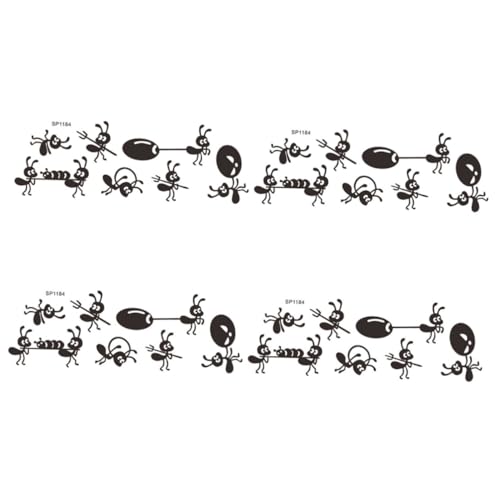 HOMOBABE 2 Sätze Ameisen Bewegen Aufkleber 3 Wandaufkleber Zeichen Cool Neon Kinderzimmer Wanddeko Wandpolsterung Kinderzimmer Schöner Aufkleber Raumwanddekorationen Pvc Black 2 Blätter * 2 von HOMOBABE