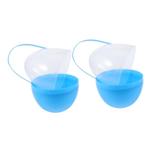 HOMOBABE 2 Stück Jumbo Ostereier mit Griffen Riesige Formbare Plastikeimer für Ostergeschenke und Überraschungen Himmelblau für Osterjagd und Festlichkeiten von HOMOBABE