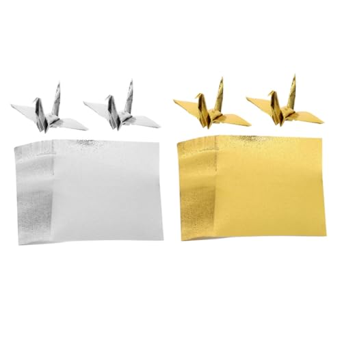 HOMOBABE 200 Blatt Quadratisches Origami Bastelpapier Einseitig Glänzend Papier DIY Basteln für Erwachsene Handarbeitsset Silber Gold HOMOBABE 200 Blatt Quadratisches Origami Bastelpapier Einseitig Glänzend Papier DIY Basteln für Erwachsene Handarbeitsset Silber Gold von HOMOBABE