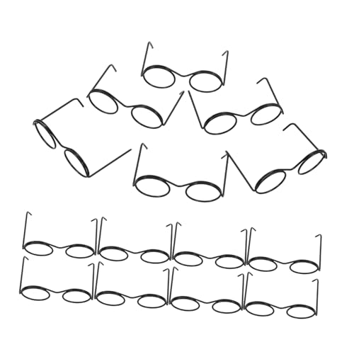 HOMOBABE 20Stücke Mini Puppenbrille aus Rundrahmen ohne Gläser Puppenhaus Zubehör Bastelzubehör für Kreative Dekorationen und Verkleidungen von Puppen HOMOBABE 20Stücke Mini Puppenbrille aus Rundrahmen ohne Gläser Puppenhaus Zubehör Bastelzubehör für Kreative Dekorationen und Verkleidungen von Puppen von HOMOBABE