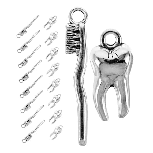 HOMOBABE 20stücke Teiliges Zahn Und Zahnbürsten- -schmuck Für Halsketten Und Armbänder Für Partys Und Kreative Bastelprojekte Vielseitige Schmuckzubehörteile Für Individuelle Designs von HOMOBABE
