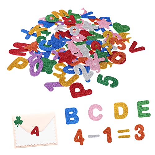 HOMOBABE 296 Stück Teiliges Glitzer Aufkleber Set für Buchstaben Zahlen und Tier Sticker aus Eva Selbstklebend für Scrapbooking Basteln und Kreative Projekte HOMOBABE 296 Stück Teiliges Glitzer Aufkleber Set für Buchstaben Zahlen und Tier Sticker aus Eva Selbstklebend für Scrapbooking Basteln und Kreative Projekte von HOMOBABE