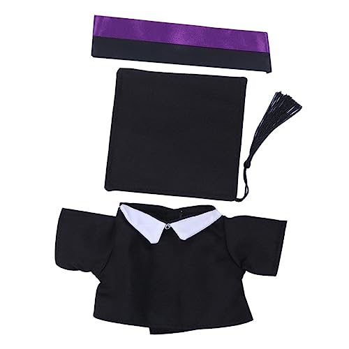 HOMOBABE 2Er Set Puppenkleidung Puppen kinderpuppe Puppenaccessoire Puppenkappe Puppenhut Hamster-Abschlusskostüm Kleid für Puppe Mini Kleidung für Puppe Puppen-Abschlusskleid Black von HOMOBABE