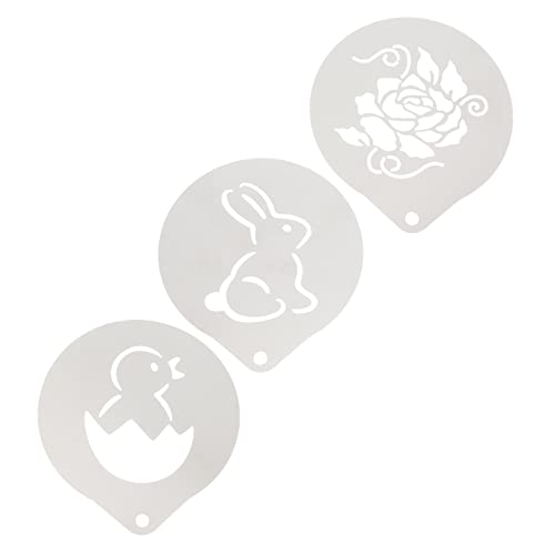 HOMOBABE 3 Stück Kaffee Ziehen Muster Latte Cafe Kaffee-kunst-schablonen Vorlage Für Milchschaum Kaffeeschaumschablonen Vorlagen Für Kaffee Hasen-kaffeeschablonen Rostfreier Stahl Silver HOMOBABE 3 Stück Kaffee Ziehen Muster Latte Cafe Kaffee-kunst-schablonen Vorlage Für Milchschaum Kaffeeschaumschablonen Vorlagen Für Kaffee Hasen-kaffeeschablonen Rostfreier Stahl Silver von HOMOBABE