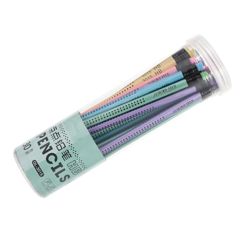 HOMOBABE 30 Stück Teiliges Hb Holzbleistifte mit Radiergummi Vorgespitzt Ergonomisch Geformt für Schüler Zeichnen Skizzieren und Schreiben im Büro Sowie Zuhause von HOMOBABE