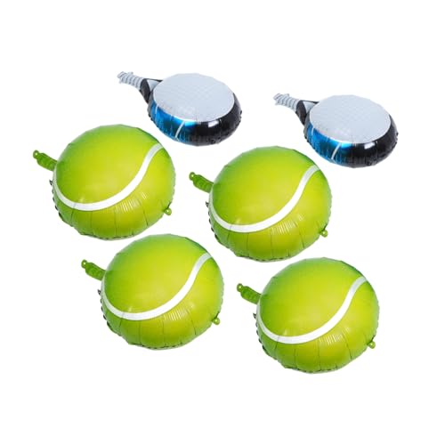 HOMOBABE 4 Stück Aufblasbare Tennisballon Deko Teiliges mit Grünen Tennisbällen und Blauen Tennisracket Folienballons Wiederverwendbar zum Aufhängen für Sport und Geburtstagsfeiern HOMOBABE 4 Stück Aufblasbare Tennisballon Deko Teiliges mit Grünen Tennisbällen und Blauen Tennisracket Folienballons Wiederverwendbar zum Aufhängen für Sport und Geburtstagsfeiern von HOMOBABE