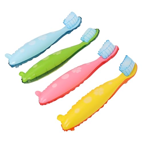 HOMOBABE 4 Stück Großes Teiliges Set Zahnputz Luftballons Lebendigen Farben Einzigartige Party Dekoration für Kindergeburtstage Schulveranstaltungen und Themenfeiern von HOMOBABE