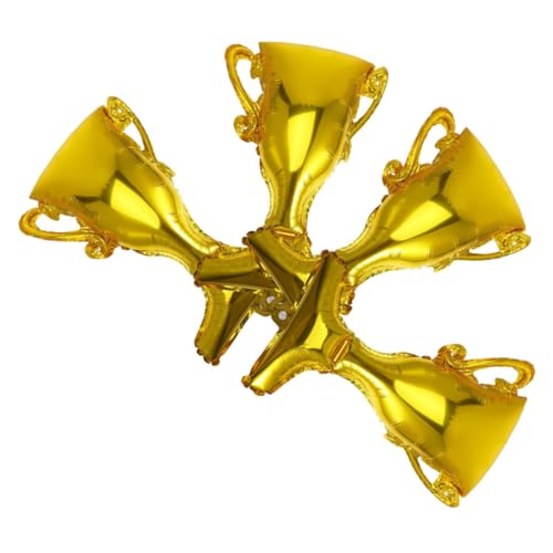 HOMOBABE 4 Stück Trophäenballon Dekorationen Abschluss Folienballon Luftballons für die Abschlussfeier Geburtstagsballons aus Folie Party -Ballondekoration Grad Ballon Aluminiumfolie Golden von HOMOBABE