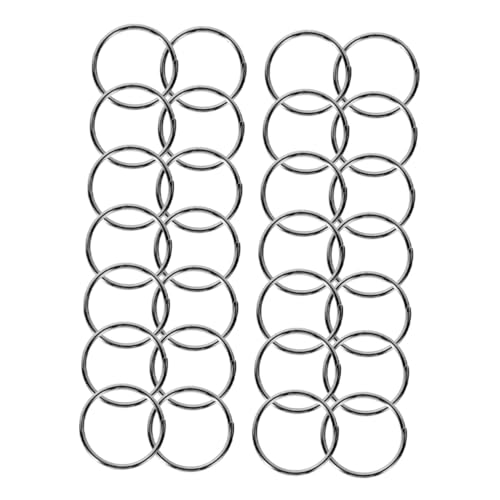 HOMOBABE 400 Stück Metall Schlüsselringe Split Rings für DIY Handwerk Schlüsselanhänger Ringe Robuste Schlüsselanhänger Zubehör für Schlüsselbund Organizer von HOMOBABE