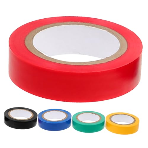 HOMOBABE 5 Rollen Flammhemmendes Isolierband Farbige PVC Klebebänder für Hohe Temperaturbeständigkeit Vielseitig Einsetzbar für Kabelmanagement und Reparaturen von HOMOBABE