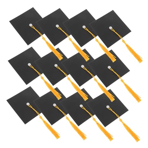 HOMOBABE 50 Satz Graduation Cap Toppers Schokoladen Dekorationen für Abschlussfeiern Mini Hut Dessert Accessoires Flasche Dekorationen Party Zubehör für Süße Leckereien von HOMOBABE