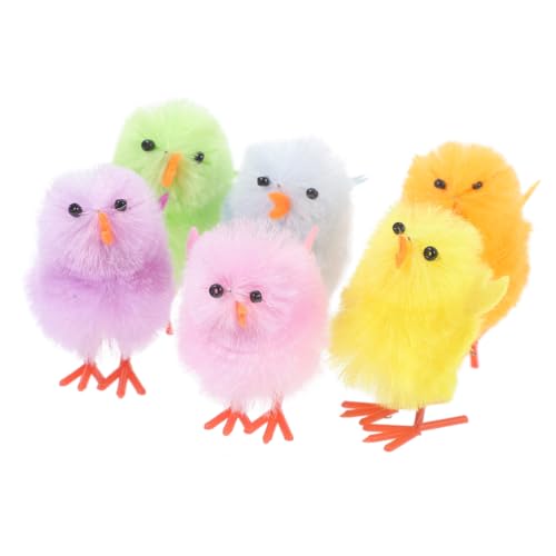 HOMOBABE 6 Stück Hühnerdekoration aus Samt Party simulierte Kükenverzierung ausgestopft Plüsch-Küken-Modell Mini-Küken Kleine Osterküken Mini-Osterküken Fuzzy Küken Ostern HOMOBABE 6 Stück Hühnerdekoration aus Samt Party simulierte Kükenverzierung ausgestopft Plüsch-Küken-Modell Mini-Küken Kleine Osterküken Mini-Osterküken Fuzzy Küken Ostern von HOMOBABE