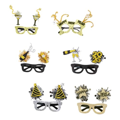 HOMOBABE 6 Stück Neujahrsbrille Foto-Requisiten Für Das Neue Jahr Frohes Neues Jahr 2025 Partyzubehör Für Silvester 2025 Silvester-Party-Brille Brillen Neujahrsdekorationen 2025 Plastik HOMOBABE 6 Stück Neujahrsbrille Foto-Requisiten Für Das Neue Jahr Frohes Neues Jahr 2025 Partyzubehör Für Silvester 2025 Silvester-Party-Brille Brillen Neujahrsdekorationen 2025 Plastik von HOMOBABE