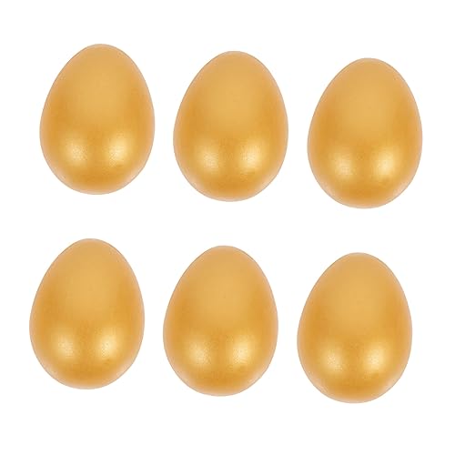 HOMOBABE 6 Stück ostern goldene eier künstlich Osterei- Dekorationen Ostereier malen Ostereier leer sehr ostereier ostereierfarbe easter egg Deko-Ei osterdekor ei hölzern HOMOBABE 6 Stück ostern goldene eier künstlich Osterei- Dekorationen Ostereier malen Ostereier leer sehr ostereier ostereierfarbe easter egg Deko-Ei osterdekor ei hölzern von HOMOBABE
