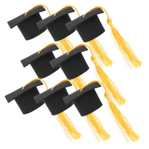 HOMOBABE 8 Stück Kuchendekoration eisend abschlussfeier Abschlusskappe für Kuchen deko für kuchen gilbe Grad Cupcake Topper Dekorationen Cupcake-Topper Abschlusstortenaufsätze Papier Yellow HOMOBABE 8 Stück Kuchendekoration eisend abschlussfeier Abschlusskappe für Kuchen deko für kuchen gilbe Grad Cupcake Topper Dekorationen Cupcake-Topper Abschlusstortenaufsätze Papier Yellow von HOMOBABE
