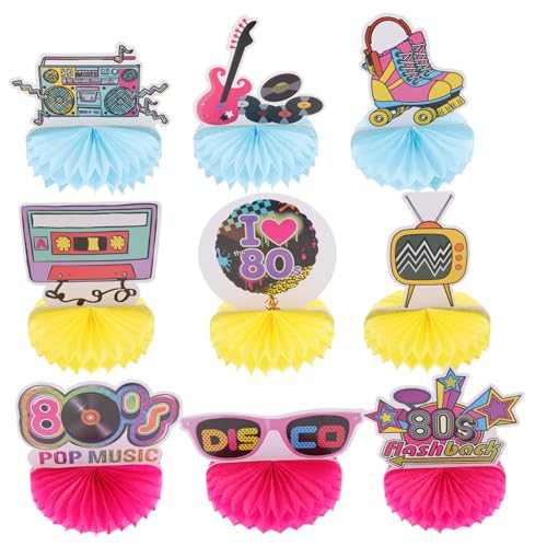 HOMOBABE 9Stücke Retro Jahre Party Dekorationen Waben Tischdeko Für Themenpartys Bienenwaben Ornament Für Disco Und Mottopartys Gastgeschenke Für Erwachsene HOMOBABE 9Stücke Retro Jahre Party Dekorationen Waben Tischdeko Für Themenpartys Bienenwaben Ornament Für Disco Und Mottopartys Gastgeschenke Für Erwachsene von HOMOBABE