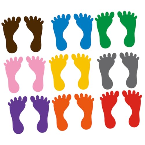 HOMOBABE 9paare Bunte Fußabdruck-Sticker Für Selbstklebende Bodenaufkleber Für Kindergarten Und Spielzimmer Fördert Soziale Distanzierung Und Ordnung Wasserfest Und rutschfest HOMOBABE 9paare Bunte Fußabdruck-Sticker Für Selbstklebende Bodenaufkleber Für Kindergarten Und Spielzimmer Fördert Soziale Distanzierung Und Ordnung Wasserfest Und rutschfest von HOMOBABE