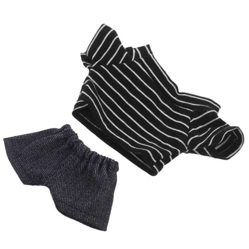 HOMOBABE Bärenpuppen Kleidung Shirt und Hose Niedliches Bärenkostüm für Puppen Weiche und Farbechte Materialien für Stilvolle Verkleidung für Kreative Spielstunden HOMOBABE Bärenpuppen Kleidung Shirt und Hose Niedliches Bärenkostüm für Puppen Weiche und Farbechte Materialien für Stilvolle Verkleidung für Kreative Spielstunden von HOMOBABE