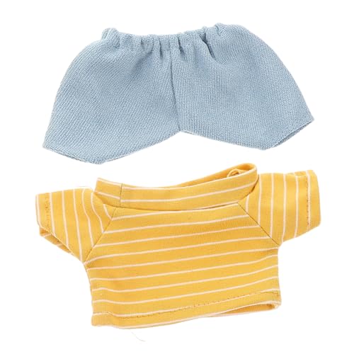 HOMOBABE Bärenpuppen Outfit mit Shirt und Hose Weiche Wiederverwendbare Kleidung für Süßes Bärenkostüm für Puppen für Mädchen und Kreative Rollenspiele von HOMOBABE