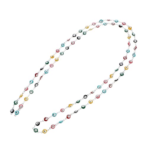 HOMOBABE Edelstahl Auge Link Kette Bunte Emaille Charm Schmuck DIY Armband Halskette Zubehör Schutzamulett für Damen von HOMOBABE