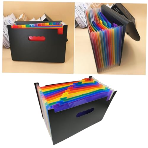 HOMOBABE Fächer Aktenordner mit Schnappverschluss Erweiterbarer Kunststoff Organizer Mehrschichtiger Dokumentenhalter in Regenbogenfarben für Büro Schule und Zuhause HOMOBABE Fächer Aktenordner mit Schnappverschluss Erweiterbarer Kunststoff Organizer Mehrschichtiger Dokumentenhalter in Regenbogenfarben für Büro Schule und Zuhause von HOMOBABE