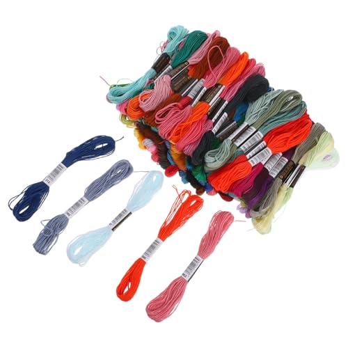 HOMOBABE Farben Baumwoll Stickgarn Set Farbiges Sticktwist für Kreuzstich Freundschaftsbänder Diy Handarbeit Fadenset für Nähen und Bastelprojekte von HOMOBABE
