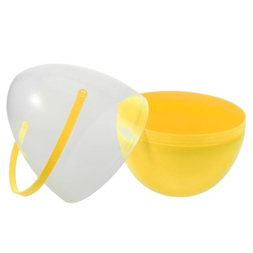 HOMOBABE Großer Plastik mit Traggriff Transparentes Nachfüllbares Deko Ei für Ostereier Suche Farbenfrohe Kinderfreundliche Partydekoration von HOMOBABE