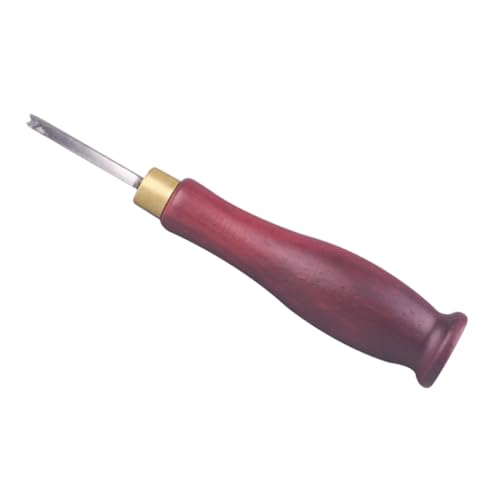 HOMOBABE Leather Edges Crimper mit Ergonomischem Holzgriff Glatte Kante für Lederhandwerk Geeignet für Taschen Gürtel Geldbörsen Robustes Werkzeug für Präzises Kantenprägen von HOMOBABE