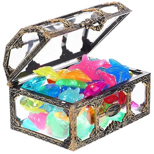 HOMOBABE Piratenschatztruhe mit Bunten Leuchtenden und Kunststoffdiamanten für Schatzsuche und Kindergeburtstage Zufällige Farbe Zufällige Farbe HOMOBABE Piratenschatztruhe mit Bunten Leuchtenden und Kunststoffdiamanten für Schatzsuche und Kindergeburtstage Zufällige Farbe Zufällige Farbe von HOMOBABE