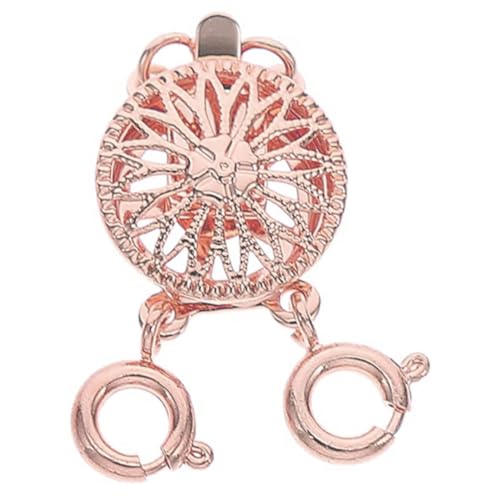 HOMOBABE Schmuckverschluss für Halsketten Mehrschichtiges Design Roségoldener Kettenverbinder Eleganter Separator für DIY Schmuckherstellung Vielseitiger Stabiler Verschluss für von HOMOBABE
