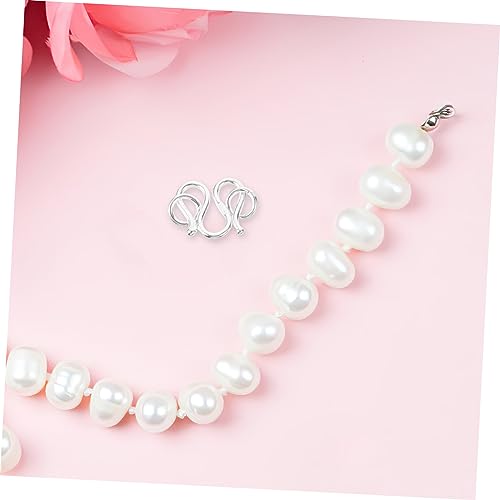 HOMOBABE Silber DIY Armband Verschluss Schmuckverbinder Langlebiger Kettenverschluss für Halsketten und Armbänder Einfache Montage Glatte Verarbeitung Geeignet für Handgefertigte von HOMOBABE