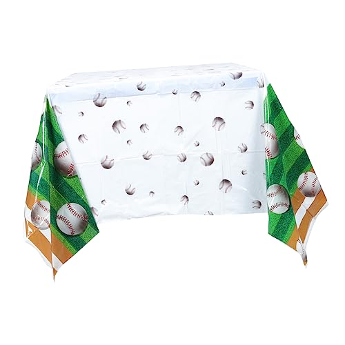 HOMOBABE Sportliche Tischdecke für Küche Baseball Thema Einmal Tischdecke für Partys Sommerfeiern und Festliche Anlässe von HOMOBABE