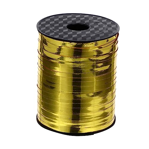 HOMOCONO 1 Rolle DIY Luftballonband Yards Hochwertige Langlebige Dekorationsbänder für Hochzeiten und Partys Glänzendes Goldfarbenes Geschenkband für Kreative Bastelprojekte und von HOMOCONO