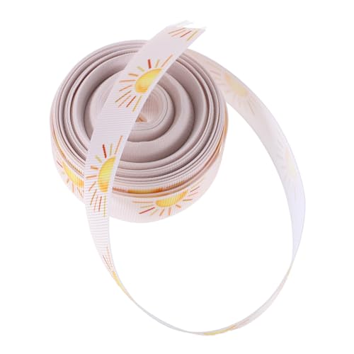 HOMOCONO 1 Rolle Festliches Dekoratives Gurtband Bänder Für Kranzschleifen Sommerband Band Für Kränze Verpackungszubehör Geschenkband Zum Geburtstag Dekorativer Bandbesatz Gelb Polyester von HOMOCONO
