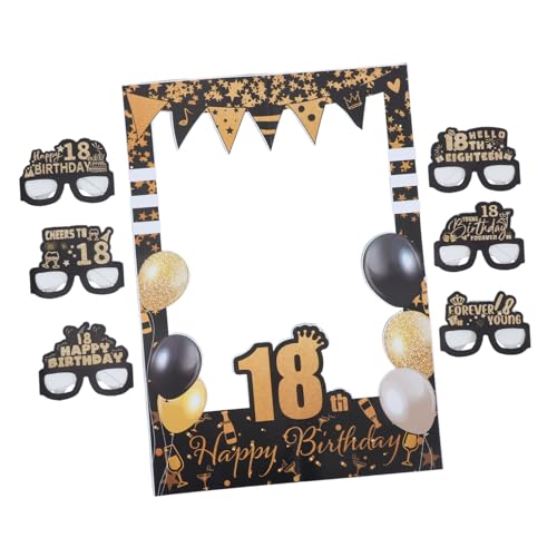 HOMOCONO 1 Satz Jahre Geburtstag Party Requisiten mit Papier Sonnenbrillen und Fotorahmen für Unvergessliche Erinnerungen Geburtstagsfeiern HOMOCONO 1 Satz Jahre Geburtstag Party Requisiten mit Papier Sonnenbrillen und Fotorahmen für Unvergessliche Erinnerungen Geburtstagsfeiern von HOMOCONO