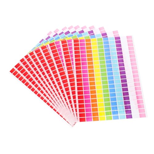 HOMOCONO 10 Blatt Rechteckige Selbstklebende Farbcodierungs Etiketten Ablösbare Bunte Aufkleber Farben pro Blatt Organisieren von Akten Dokumenten und Vorratsdosen im Büro und Zuhause HOMOCONO 10 Blatt Rechteckige Selbstklebende Farbcodierungs Etiketten Ablösbare Bunte Aufkleber Farben pro Blatt Organisieren von Akten Dokumenten und Vorratsdosen im Büro und Zuhause von HOMOCONO