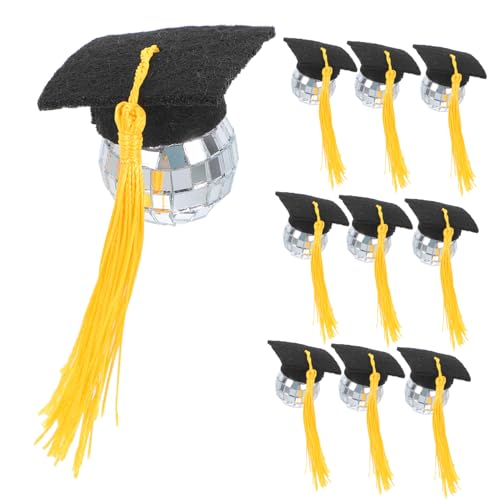 HOMOCONO 10 Stück Abschlusskappen Cupcake Topper mit Quasten Stylische Tortendekoration für Abschlussfeiern für Schulabschlüsse und Universitätsfeiern Wiederverwendbar und Charmant HOMOCONO 10 Stück Abschlusskappen Cupcake Topper mit Quasten Stylische Tortendekoration für Abschlussfeiern für Schulabschlüsse und Universitätsfeiern Wiederverwendbar und Charmant von HOMOCONO