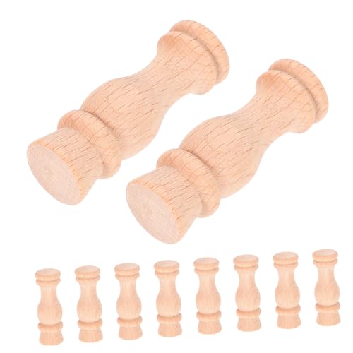 HOMOCONO 10 Stück Dekorative Holzspindeln Unlackierte Spindeln für Möbelreparatur und Bastelarbeiten Vielseitige Anwendung für Weinregale Brückenpfeiler und Schränke von HOMOCONO