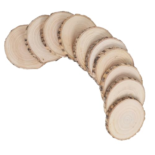 HOMOCONO 10 Stück Diy Holzscheiben für Kreative Projekte Runde Holzscheiben aus Naturholz für Bastelarbeiten Dekoration Kunstprojekte HOMOCONO 10 Stück Diy Holzscheiben für Kreative Projekte Runde Holzscheiben aus Naturholz für Bastelarbeiten Dekoration Kunstprojekte von HOMOCONO