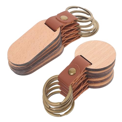 HOMOCONO 10 Stück Gravierter Schlüsselanhänger Aus Holz, DIY Herstellung Von Leeren Schlüsselanhängern, DIY Bastelarbeiten, Herstellung Von Leeren Schlüsselanhängern Aus Holz, Anhänger, von HOMOCONO