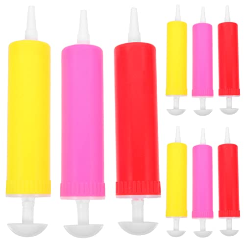 HOMOCONO 10 Stück Manuelle Luftpumpe Ballonfüllmaschine Ballonpumpe Partyzubehör Ballonzubehör Tragbarer Ballonfüller Ballonversorgung Ballongebläse Aufblasversorgung Übungspumpen von HOMOCONO