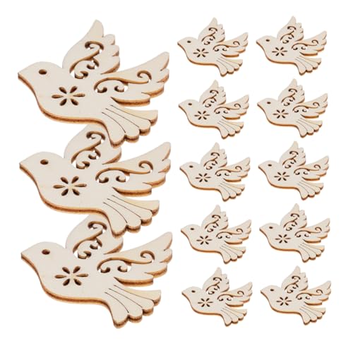 HOMOCONO 100 Stück Unbehandelte Holztauben Ornamente Diy Formen für Handwerksprojekte Natürliche Friedenstauben Hängende Anhänger für Bastelarbeiten HOMOCONO 100 Stück Unbehandelte Holztauben Ornamente Diy Formen für Handwerksprojekte Natürliche Friedenstauben Hängende Anhänger für Bastelarbeiten von HOMOCONO
