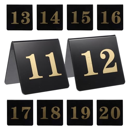HOMOCONO 10Stücke Tischnummern für Hochzeiten und Events Doppelseitige Moderne Tischkarten für Partys und Catering Dekoration von HOMOCONO