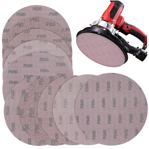 HOMOCONO 10Stücke Trockenbau Schleifpapier Klett Schleifscheiben Rundes Sandpapier Körnung für Effizientes Schleifen und Einfache Handhabung mit Power Tools HOMOCONO 10Stücke Trockenbau Schleifpapier Klett Schleifscheiben Rundes Sandpapier Körnung für Effizientes Schleifen und Einfache Handhabung mit Power Tools von HOMOCONO