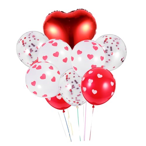 HOMOCONO Valentinstag-ballon-set 10 Stück Herz-design Party-ballons Hochzeitsthema-dekorationen Sicheres Latex-material von HOMOCONO