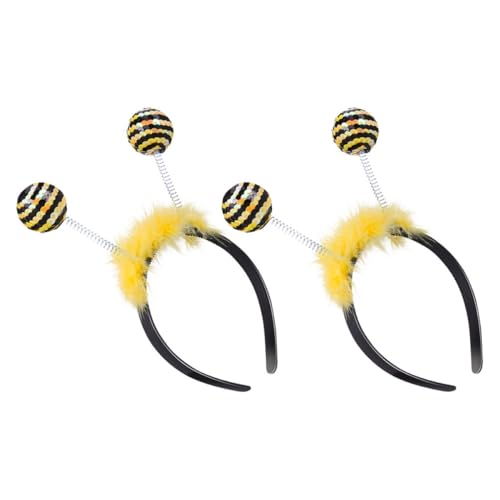 HOMOCONO 2 Stück Bienen Haarreif Verstellbares Party Accessoire für Frauen und Mädchen Cosplay Kopfbedeckung mit Federn und Frühlingsbällen Farblich Zufällige Auswahl für HOMOCONO 2 Stück Bienen Haarreif Verstellbares Party Accessoire für Frauen und Mädchen Cosplay Kopfbedeckung mit Federn und Frühlingsbällen Farblich Zufällige Auswahl für von HOMOCONO