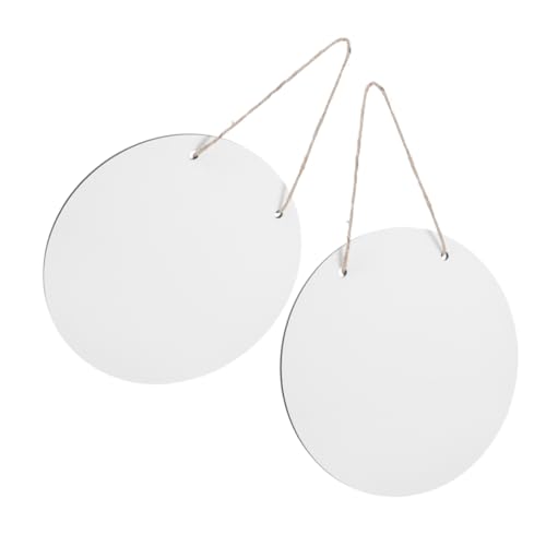 HOMOCONO 2 Stück Diy Sublimations Türhänger Rohlinge Runde Blanko Dekoration für Zuhause und Büro Personalisierbare Hängeschilder für Kreative Designs und Texte von HOMOCONO