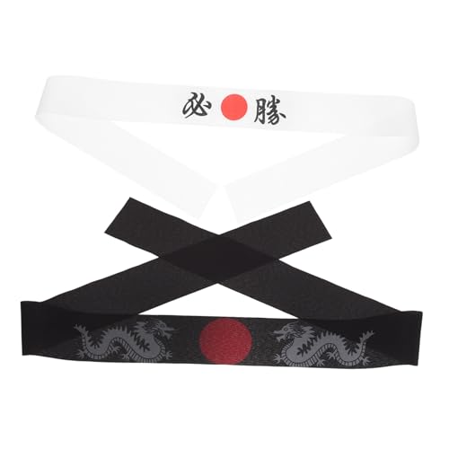 HOMOCONO 2 Stück Japanisches Ninja Stirnband mit Karate motiv Traditionelles Weiches Stoff headband für Küche Party Vielseitig als Haarband oder Kopftuch für Koch und Kampfsportfans HOMOCONO 2 Stück Japanisches Ninja Stirnband mit Karate motiv Traditionelles Weiches Stoff headband für Küche Party Vielseitig als Haarband oder Kopftuch für Koch und Kampfsportfans von HOMOCONO