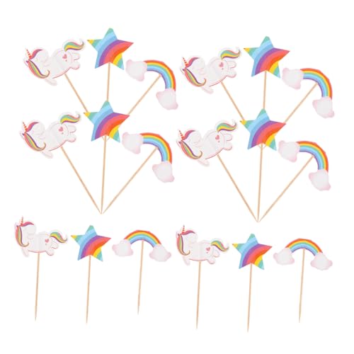 HOMOCONO Cupcake-topper Wrapper 24 Stück Geburtstagsdekorationen Für Mädchen Cartoon-dessert-topper Für Kuchendekor von HOMOCONO