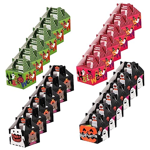 HOMOCONO 24 Teilige Boxen, Halloween Tragetaschen, Halloween Kuchenboxen, Halloween Papierboxen, Halloween Aufbewahrungsboxen, Halloween Süßigkeitenboxen, Süßigkeitenboxen, Tragbare HOMOCONO 24 Teilige Boxen, Halloween Tragetaschen, Halloween Kuchenboxen, Halloween Papierboxen, Halloween Aufbewahrungsboxen, Halloween Süßigkeitenboxen, Süßigkeitenboxen, Tragbare von HOMOCONO